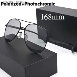 Sonnenbrille Evove Photochrome 168 mm übergroße Sonnenbrille für Herren, polarisiert, männliche Sonnenbrille, männlich, großes breites Gesicht, Luftfahrt-Pilot, riesig, BigL231218