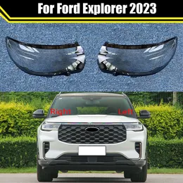 Ford Explorer için Otomatik Far Kılıfı 2023 Araba Ön Far Kapağı Lamba Kabuk Lens Cam Kapakları Işık Şeffaf abajur