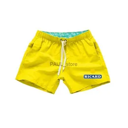 Underbyxor Y2K Summer Ricard Swimsuit Beach Snabbtorkningstammar för män badkläder Sunga Boxer Briefs Ricard Board Shorts snabba torra stammarl231218