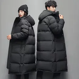 Herrarna ner parkas män ner jacka lång parka kappa vit anka ner kappa män vinter outwear vit jacka huva överrock par ner jacka 231218