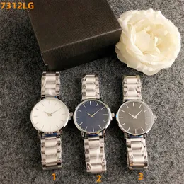 Mens Stainless Steel Quartz Watch With Folding Buckle Silver