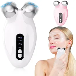 Eye Massager EMS Massager 롤러 마이크로 커런트 페이스 리프팅 머신 V-Face 롤러 마사지 피부 회춘 방지 방지 뷰티 장치 231218