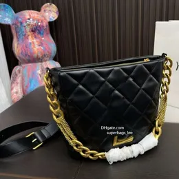 25cm tote bags women chain shoulder bag designer tote bag diamond patterned leather handbag fashion messenger Bag with box