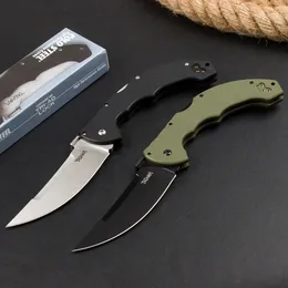 Cold Steel CS-21TTL Talwar Tactical Folding Knife D2 Satin/Black Coating Blade CNC Finish G10 Handle Outdoor Camping Hiking Survival Folder Knives with Retail Box