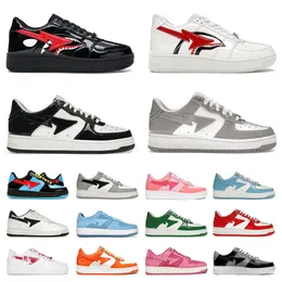 2024 Ny ankomst Shark Black Designer Shoes For Men Women BapeStass Gray Black Camo Combo Bapeitys Sta Pink Orange Green Tokyo Sneakers Bapestaly Mens Shoes Trainers