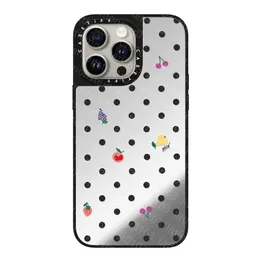 Mirror16-Cases Casetify 색상 귀여운 동물 메이크업 미러 전화 케이스 iPhone 14 15Pro MAX 귀여운 영감을주는 영감을주는 소프트 충격 방지 커버