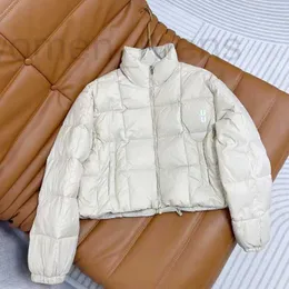 Parka in piumino da donna designer 2023 Autunno nuovo cappotto corto con cerniera calda con collo alto stampato V3AY