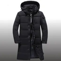 Homens Down Parkas Inverno Grosso Térmico À Prova D 'Água Jaqueta 80% Pato Branco Down Com Capuz Long Down Parka Outwear Casacos Plus Size 5XL 231218