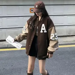 Womens Jackets Y2K Korean version av ins trend Baseball Uniform Loose Joker Harajuku Casual Jacket för män och kvinnor med samma punkt 231218