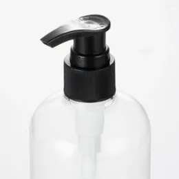 Storage Bottles Empty Plastic Shampoo Conditioner Pump Bottle Refillable Dispenser 500ml Black