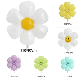 New Christmas Toy Supplies 1pc Macaron Multicolor Daisy Flower Foil Balloon Sunflower Helium Air Globo Baby Shower Happy Birthday Party Wedding Decoration