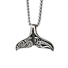 Anhänger Halsketten Saiye 316L Amulett Killer Whale Tail Halskette Charme Edelstahl Schmuck Damen Mode Großhandel