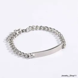 Bracciale personalizzato da uomo con maglia cubana in argento sterling 925 con incisione ID Bracciale regolabile in acciaio inossidabile con nome inciso