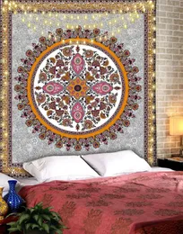 Tapisseries beauté HD impression Polyester Mandala fleurs grande tenture murale tapisserie décoration de la maison