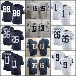 26 SAQUON BARKLEY 축구 저지 파슨스 10 싱글 톤 맥 소리 88 Mike Gesicki Allen Clifford Dotson No Name College Penn State Rose Patch