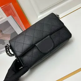 7A Designer Torby Calfskin Caviar Skórzowa dama Torebka Flapa Inny styl Big Logo torebki na ramię 26 cm z pudełkiem