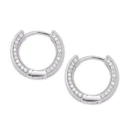 2019 New Big CZ Diamond Earring Jewelry Silver Gold Plated Stud Earring Women Men Earrings Cross Copper283p