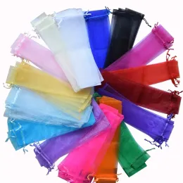 Beyaz Drawstring Çanta Hediye Sarma Organza Katlanır El Fan Pep Partisi Düğün Hediye Çantaları LL BJ