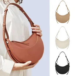 Дизайнерская сумка для подмышек Half Moon Paris Un Цельнозерновая сумка Camel Le Cyme Tote Tonca с текстурированным плечом Мини через плечо Женские сумки-бродяги 242