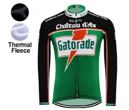 Conjuntos 2024 Chateau d'ax Gatorade Inverno Fleece Thermal Cycling Jersey Inverno Ciclismo Roupas Ciclismo Maillot MTB P8