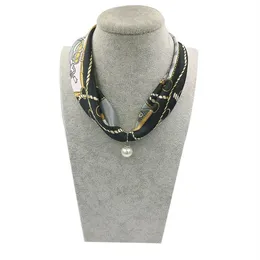 Han jing multi-cor jóias declaração colar pingente cachecol feminino bohemia lenço foulard femme acessórios242s