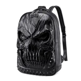 Zaino Casual Impermeabile Halloween Personalizza Pelle PU Loptop Bookbag Borsa da esterno per adolescenti Borse a zaino resistenti