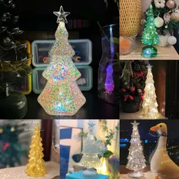 Novos suprimentos de brinquedos de Natal 1 peça luz noturna de vidro para árvore de Natal para casa atmosfera romântica de férias de Natal Arbol de Navidad ornamento LED decoração de ano novo