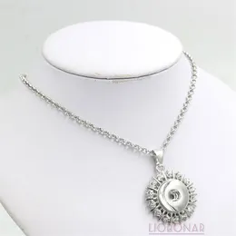 Whole Snap Button Jewelry Crystal Snap Necklace Interchangeable Pendant Necklace Fit 18mm Button Jewelry Bijoux Collier332f