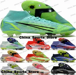 أحذية كرة القدم Mercurial Superflys 8 Elite SG Soccer Cleats Size 12 Bootball Boots 46 CR7 Sneakers Botas de Futbol Men US12 Soft Ground US 12 Soccer Boots Crampons