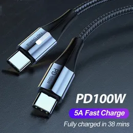 5A PD 100W USB 타입 C 케이블 퀵 충전 4.0 USB Type-C 케이블 EMARKER 데이터 코드 SAMSUNG S24 S23 휴대폰 태블릿