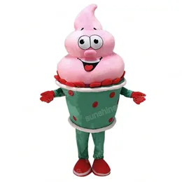 Volwassen grootte IJs mascotte kostuum cartoon thema karakter carnaval unisex Halloween carnaval volwassenen verjaardagsfeestje fancy outfit voor mannen vrouwen