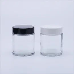 Storage Bottles 2pcs 80g Glass Cream Jars Cosmetic Packaging With Lid Plastic Caps  Inner Liners Round Empty Small