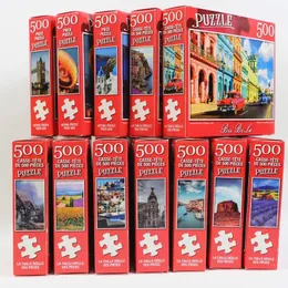 3D 퍼즐 500 조각 직소 퍼즐 다양한 조경 패턴 교육 장난감 어린이 게임 게임 크리스마스 선물 231218