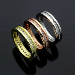 Европа и Америка, модный стиль, женские и женские кольца из титановой стали с выгравированными инициалами B, один круг, бриллиантовые кольца US6-US8 3 Color244B