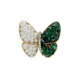 Spille CINDY XIANG Farfalla fatta a mano in cristallo e perla per donna 3 colori disponibili Spilla in materiale di rame con zirconi cubici