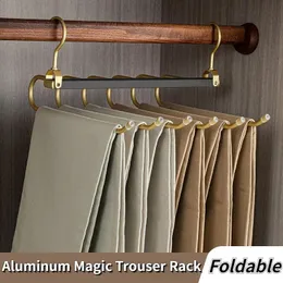 Hangers Racks Multi -Funktion Magic Hosen Rotatable Folding Aluminiumlegierhose Non Slip 6 in 1 Rack für Heimwegwohnheim 231218