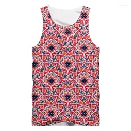 Men's Tank Tops 2023 Summer Flowers Print Style Men/women Sleeveless Sportswear Fashion Casual Clothing Bodybuilding Vest Wholesale Items