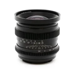 Batterier SLR Magic 18mm F2.8 Wide Vinkel Full Frame Cine Lens Cinema Lens Prime Lens MF / Manual Focus for Fujifilm Xmount, Sony Emount