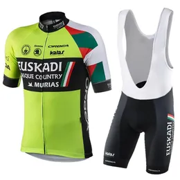 セットEuskadi Mens Cycling Jersey Sets Ropa Ciclismo ClothingMTB自転車服自転車ユニフォームサイクリングジャージ2XS6XL A65