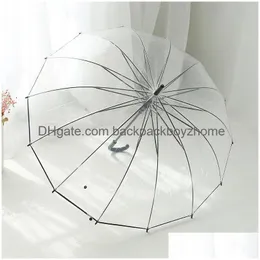 Guarda-chuvas transparentes guarda-sol crianças guarda-chuva chuva mulheres bonito claro paraguas boa qualidade poe entrega casa jardim househ dhp2a