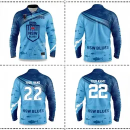 Set 1908 Yeni Güney Galler Blues Retro Rugby Jersey 2022 NSW Blues Menşe "Fish Finder" Balıkçı Gömlek Şort S5XL