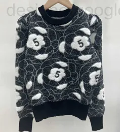 Damenpullover Designer New Round Neck 5-line Camellia Sable Hair Langarmpullover Strickpullover KZ0T