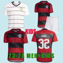 2023 2024 Flamengo Soccer Jerseys E. RIBEIRO THIAGO MAIA PEDRO GABI Maillots foot DE ARRASCAETA ANDREAS DAVID VIDAL MATHEUZINHO Home away Football shirt