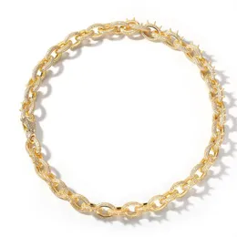 Mens Diamante Rivet chains O letter necklace Bracelet Hiphop diamond chain bracelet necklaces cheap hiphop jewelerys Set NNT1411310S
