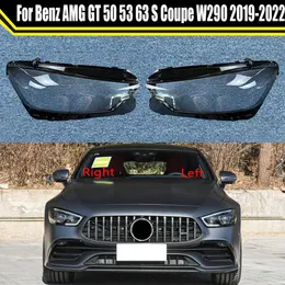 Cubierta de faro de coche para mercedes-benz AMG GT 50 53 63 S Coupe W290 2019 2020 2021 2022, carcasa de faro transparente para pantalla de lámpara