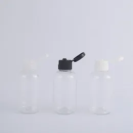 Storage Bottles 75ML X 50 Transparent Portable Travel Bottle Makeup Empty Plastic With Flip Cap For Liquid Lotion Cream El Bathroom
