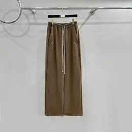 Oryginalne spodnie bawełniane proste spodni dla mężczyzn ciemne luźne szerokie nogi Spodnie sportowe spodnie High Street Spodnie