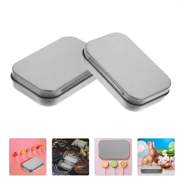 Jewelry Pouches 5pcs Hinged Tinplate Box Multipurpose Empty Tin Storage Jewelries Cards