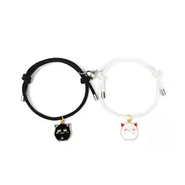 Kettengliederarmbänder Y4QE Halloween Liebespaar Armband Magnete, um Freundinnen anzuziehen Handseil Schmuck Drop Lieferung Ota8H