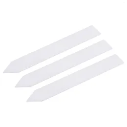 Decorações de jardim Uxcell PVC Planta Etiqueta Estacas 20 x 3cm Resistente à Água para Tag Pacote Branco de 100 Pcs